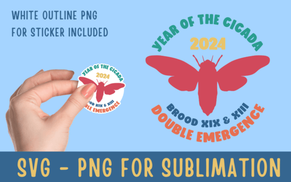 Cicada Double Emergence 2024 Trendy SVG for Creatives