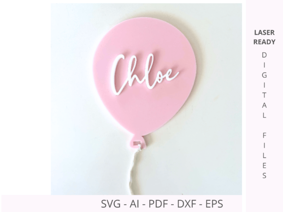 Create Personalized Baby Shower Decor with Kids Baby Name Balloon Shape Cut Files