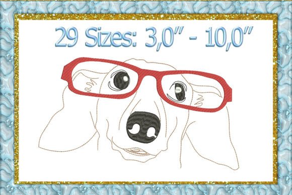 Dachshund Embroidery Design