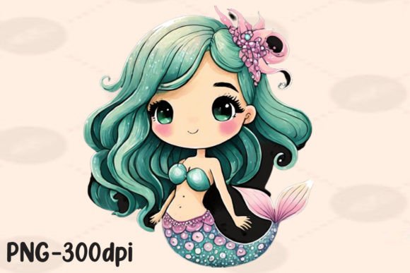 Kawaii Mermaid Sublimation