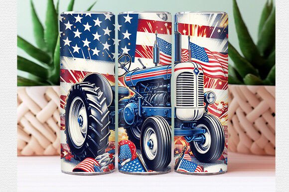 Patriotic USA 4th July Tumbler Wrap