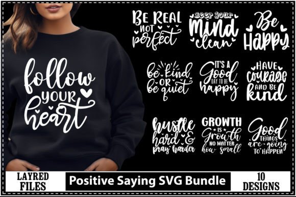 Positive Saying SVG Bundle 3: Creative Applications