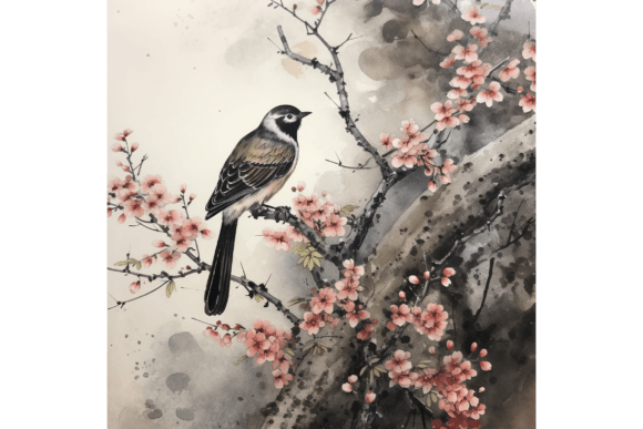 Woodblock Artists Mushroom Painting